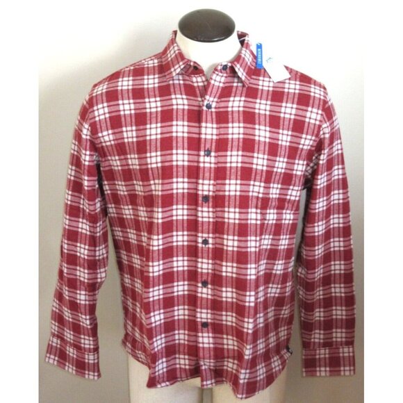 Southern Tide Men's Reversible Melbourne LS Plaid Shirt Heather Tuscany Red NWT - Picture 1 of 7